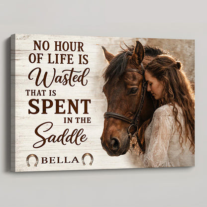 Personalized Horse Girl Canvas / Poster - Custom Equestrian Wall Art Gift For Horse Lovers