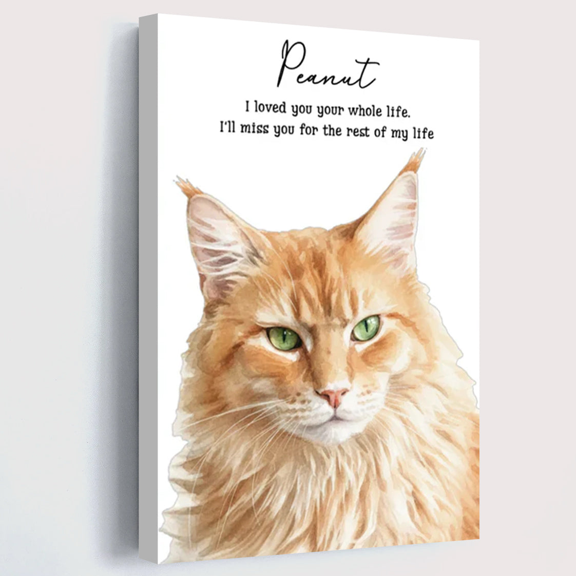 Personalized Pet Photo Memorial Canvas / Poster - Custom Cat & Dog Loss Sympathy Gift
