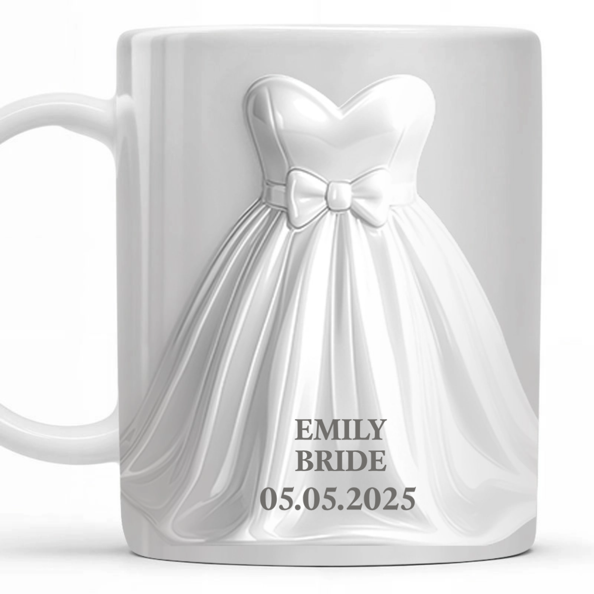Personalized Wedding Dress and Tuxedo Mug - Custom Anniversary Couple Gift