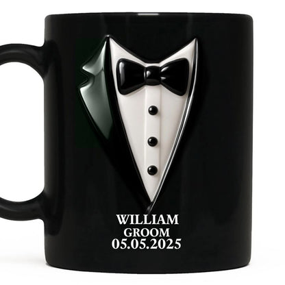 Personalized Wedding Dress and Tuxedo Mug - Custom Anniversary Couple Gift