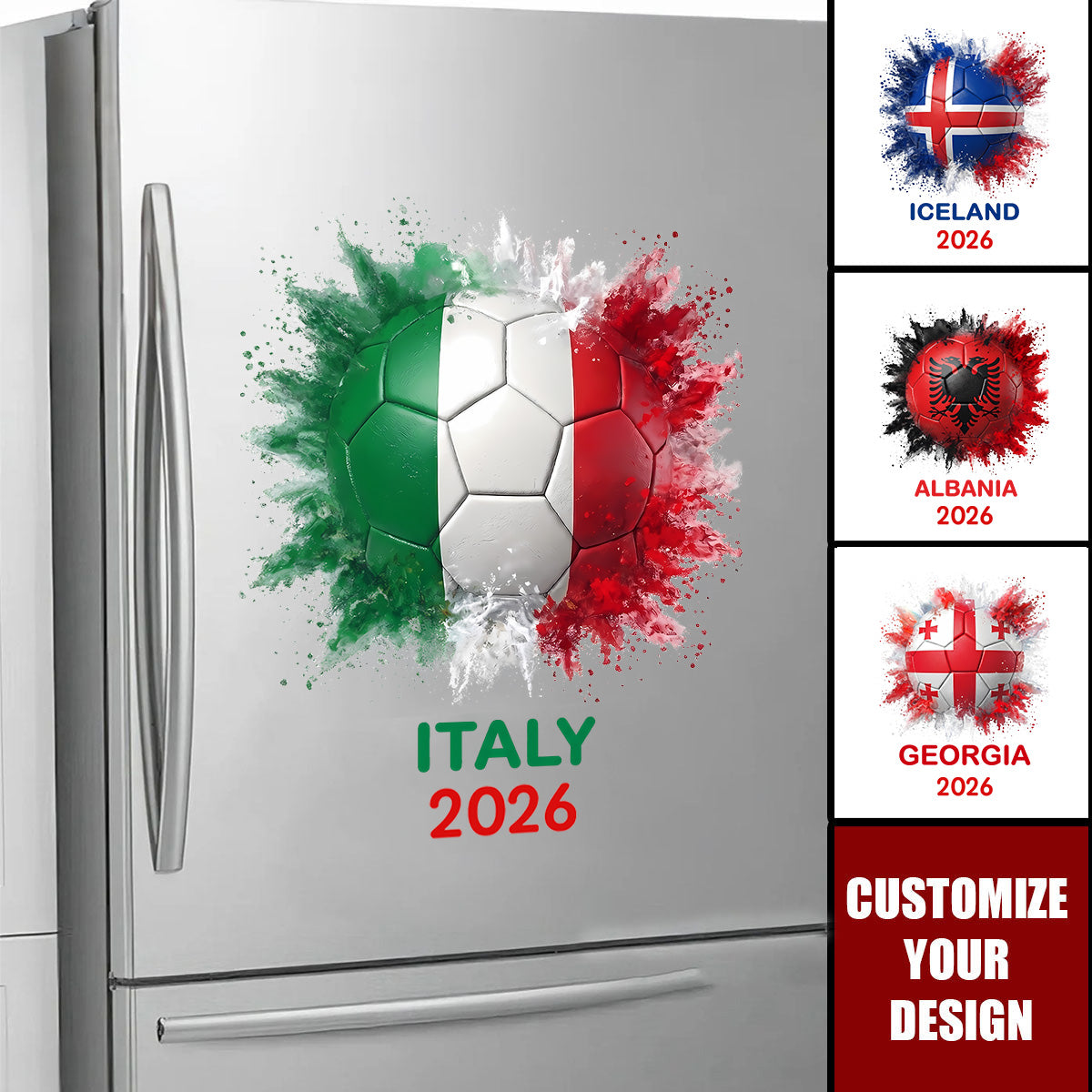Keep the Dream Alive! Custom Football Country Flag Sticker