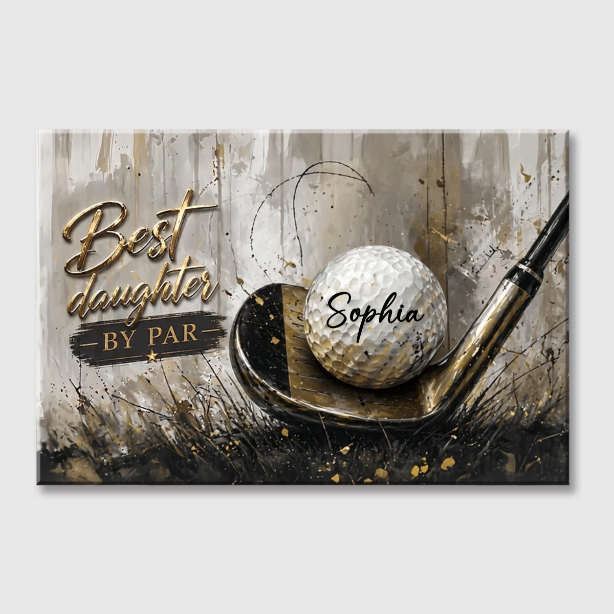 Best Son By Par Personalized Golf Canvas / Poster - Custom Gift for Golfers
