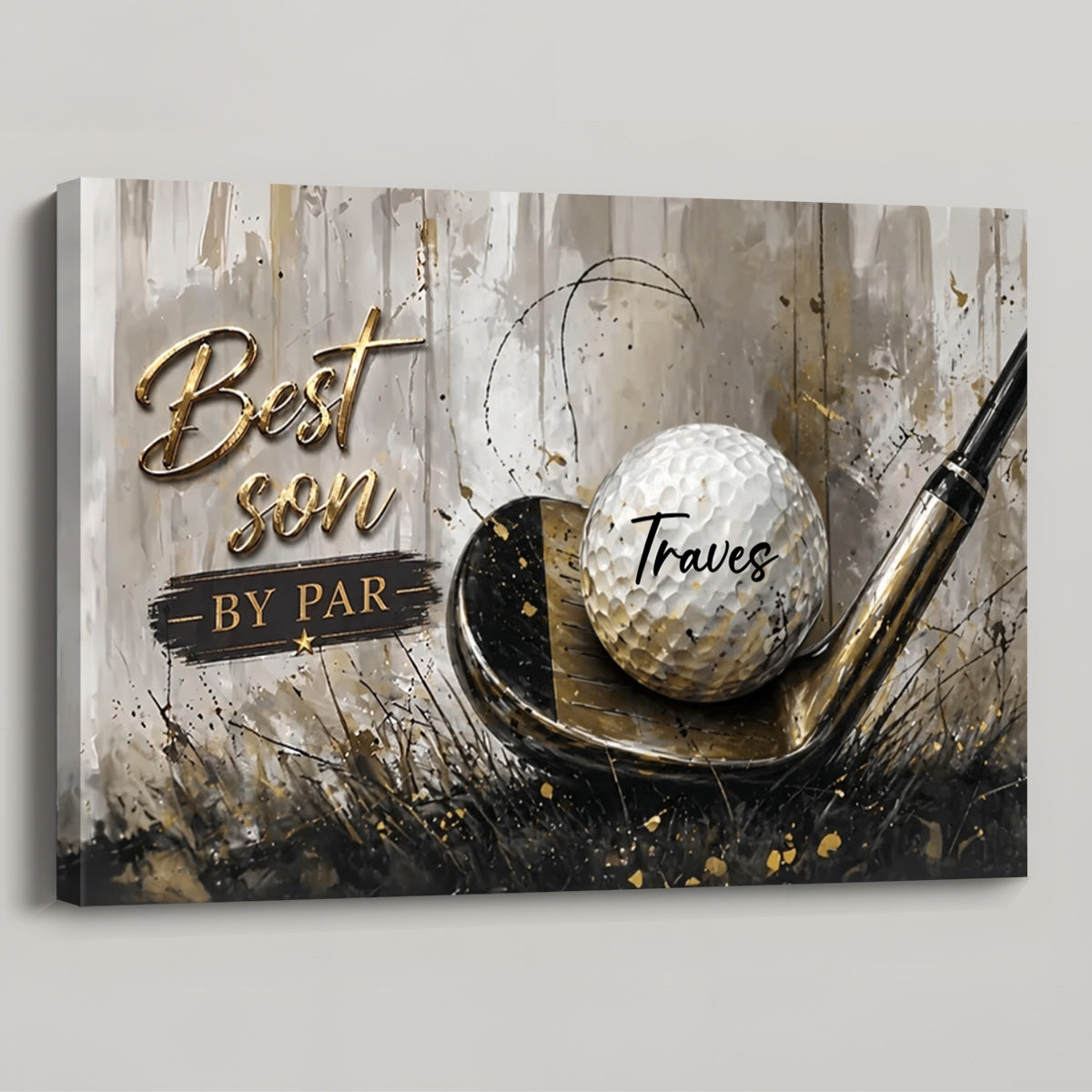 Best Son By Par Personalized Golf Canvas / Poster - Custom Gift for Golfers