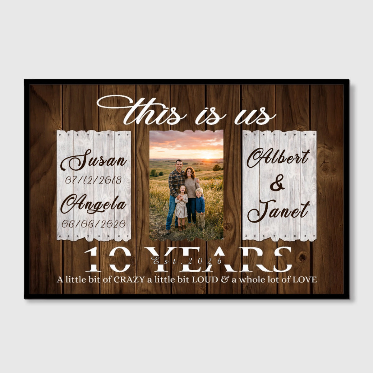 This Is Us 10 Years Personalized 10 Year Anniversary Canvas / Poster - Custom Gift for Husband Wife