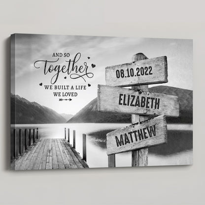 Personalized 25th Anniversary Gift - Custom Canvas / Poster for Wife