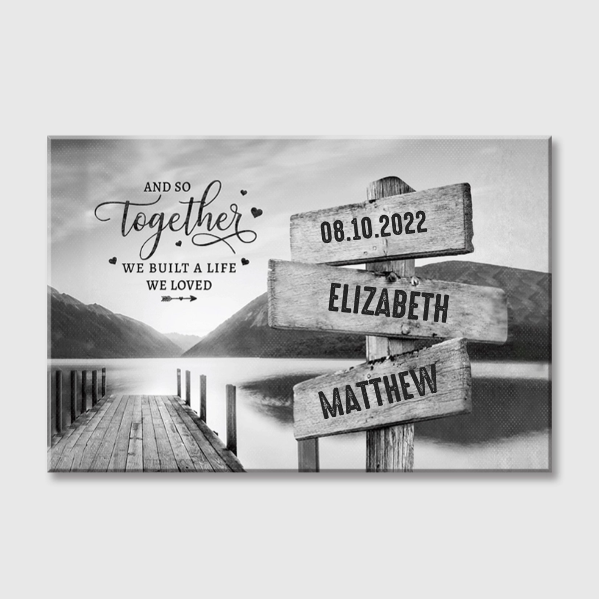 Personalized 25th Anniversary Gift - Custom Canvas / Poster for Wife