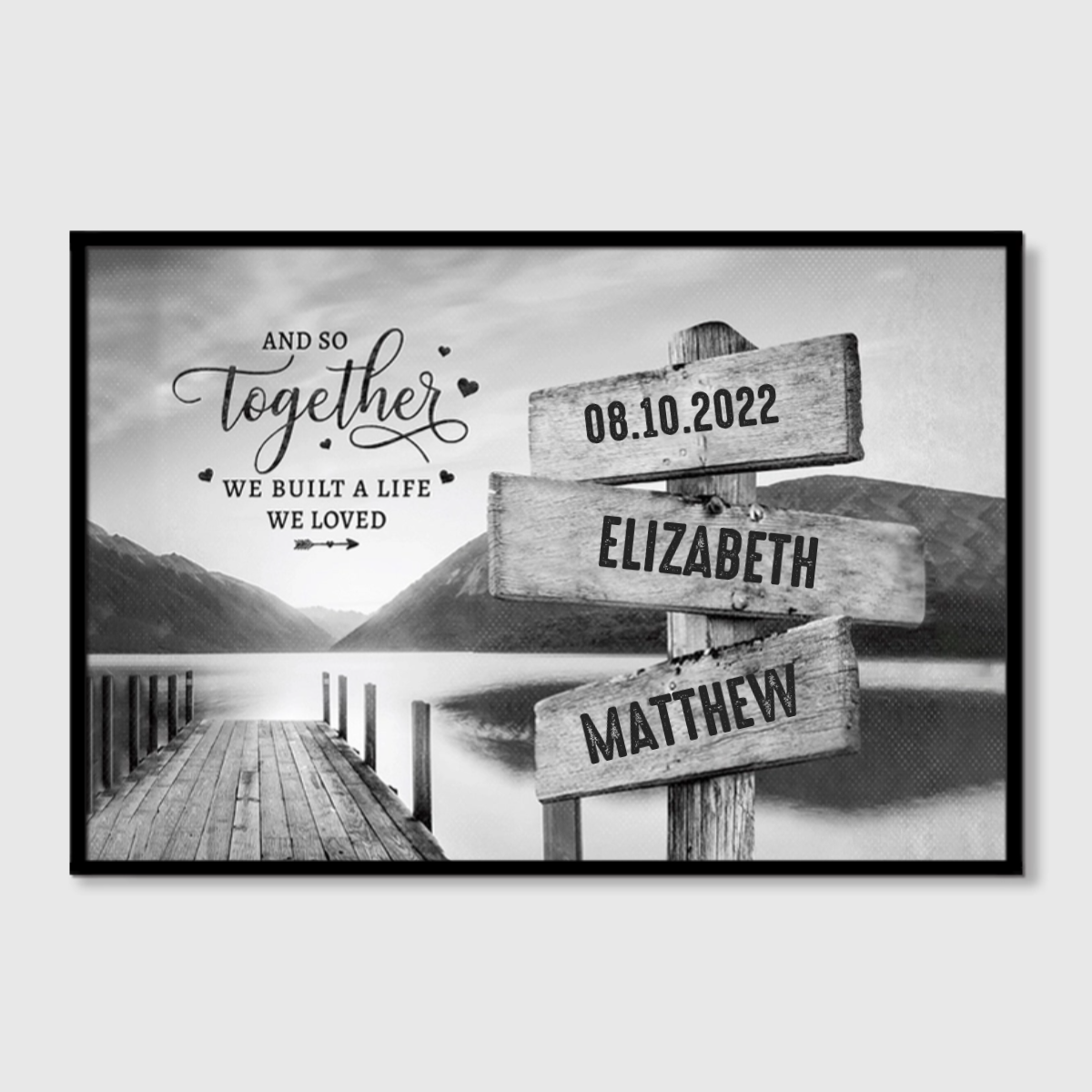 Personalized 25th Anniversary Gift - Custom Canvas / Poster for Wife