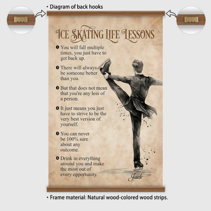 Personalized Ice Skating Life Lessons Poster / Canvas - Custom Gift For Ice Skating Lovers