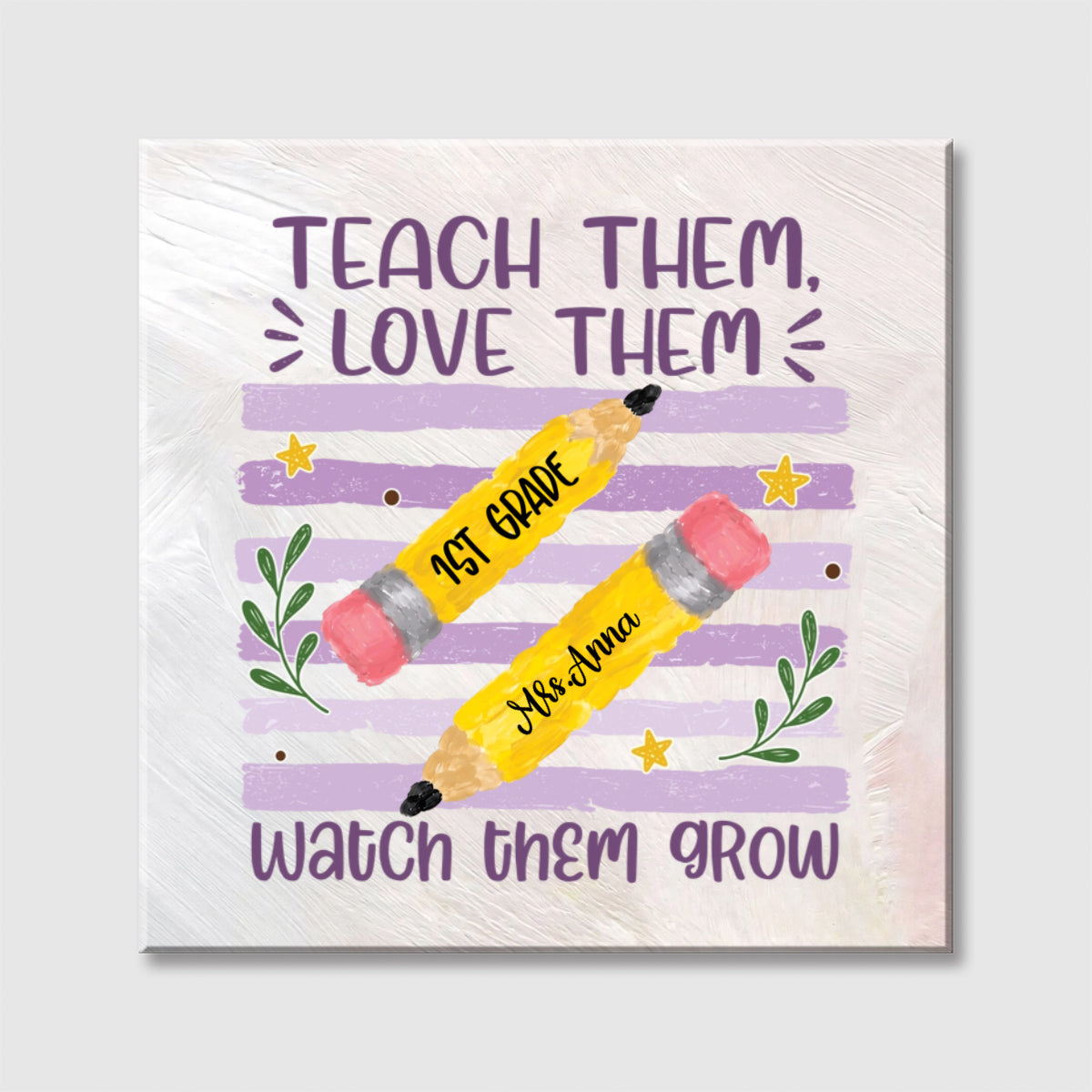 Personalized Teacher Gift Canvas personalization view for Teacher