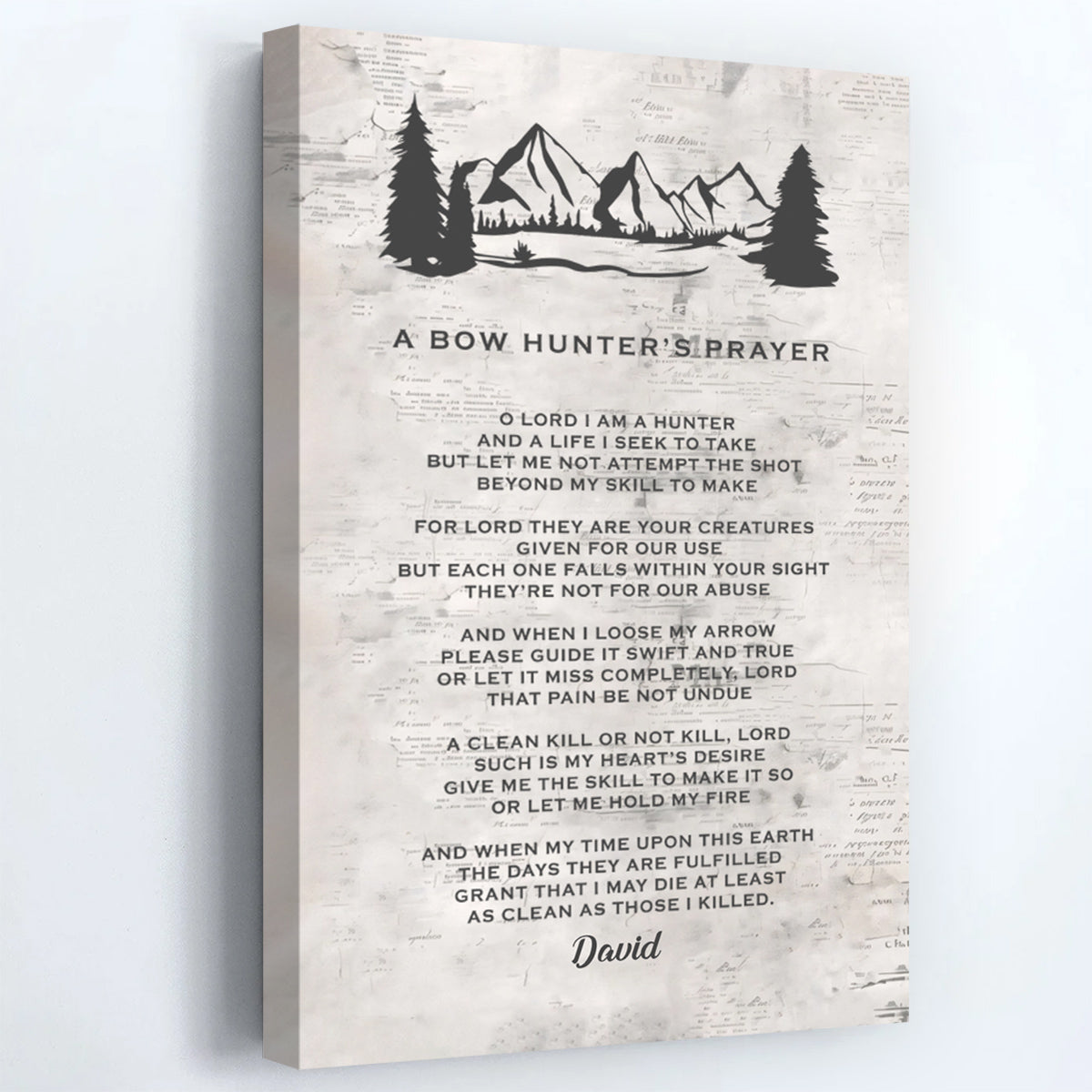 Personalized “A Bow Hunter’s Prayer” Canvas / Poster - Custom Wall Art Gift for Bow Hunters