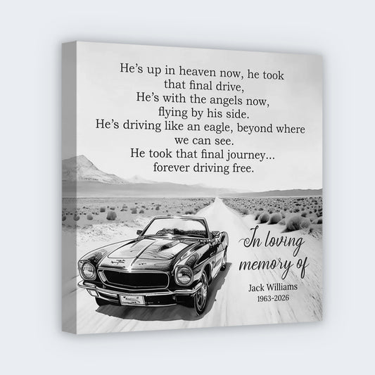 Forever Driving Free - Personalized "In Loving Memory" Square Canvas