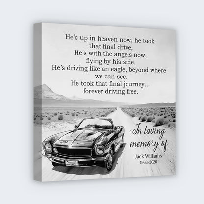 Forever Driving Free - Personalized "In Loving Memory" Square Canvas
