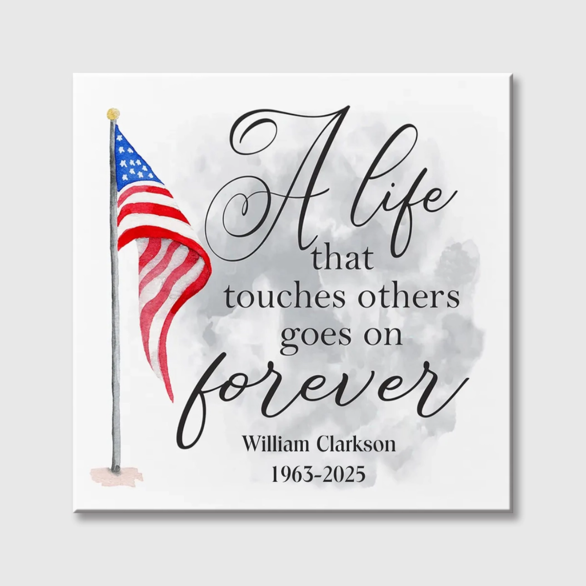 Honor, Duty, Country - Personalized Fallen Heroes Memorial Square Canvas