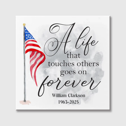 Honor, Duty, Country - Personalized Fallen Heroes Memorial Square Canvas