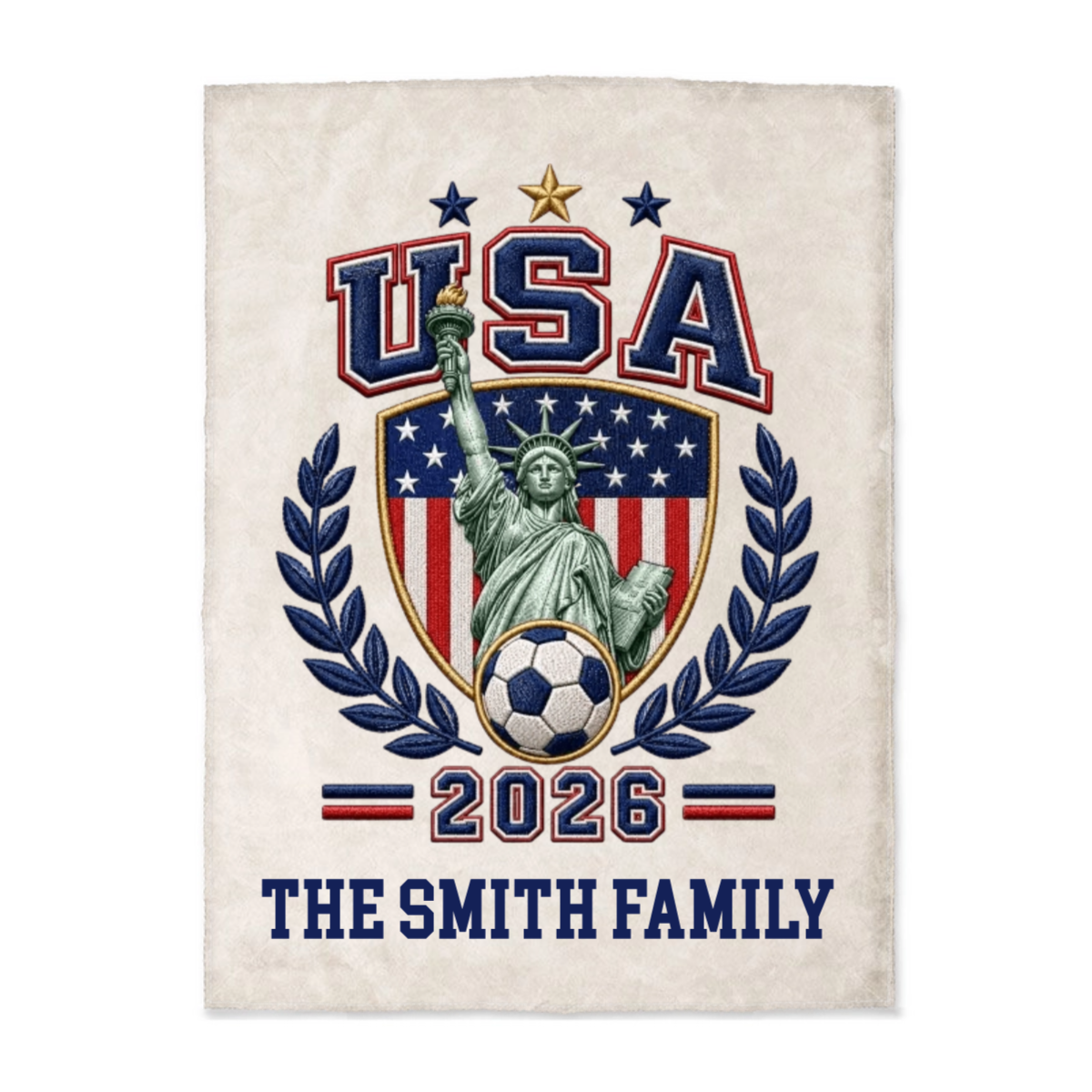 Custom USA 2026 Soccer Party Blanket - Personalized Gifts for Soccer Lovers