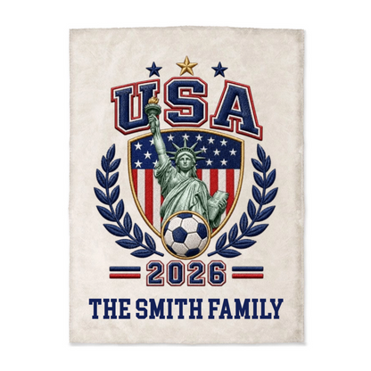 Custom USA 2026 Soccer Party Blanket - Personalized Gifts for Soccer Lovers