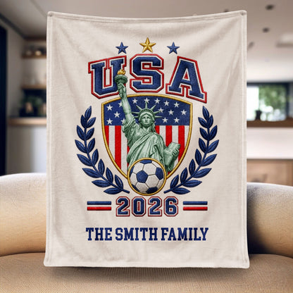 Custom USA 2026 Soccer Party Blanket - Personalized Gifts for Soccer Lovers