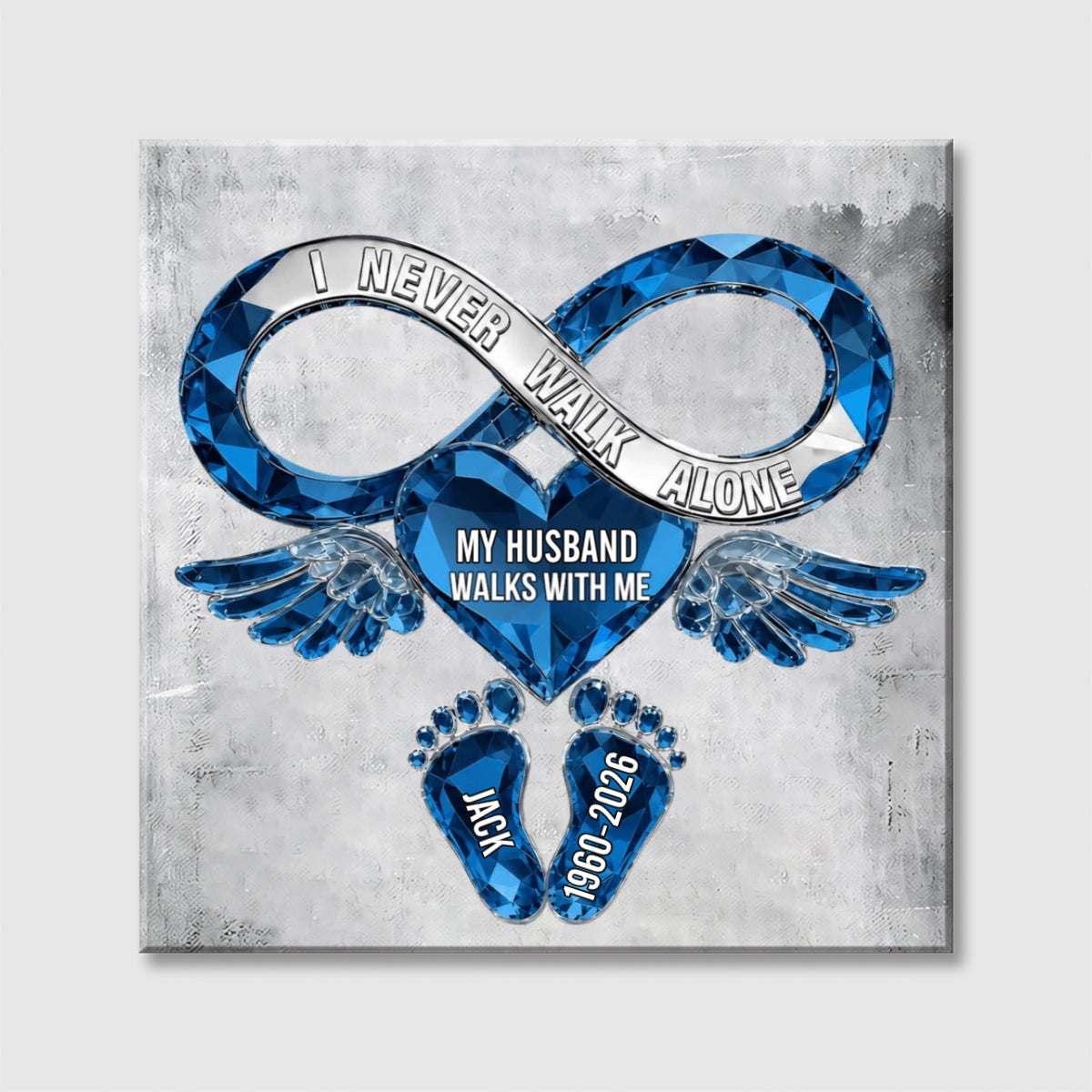 Husband Memorial Canvas personalization view for Wife
