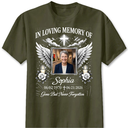 Custom Memorial Photo Shirt personalization view for Family