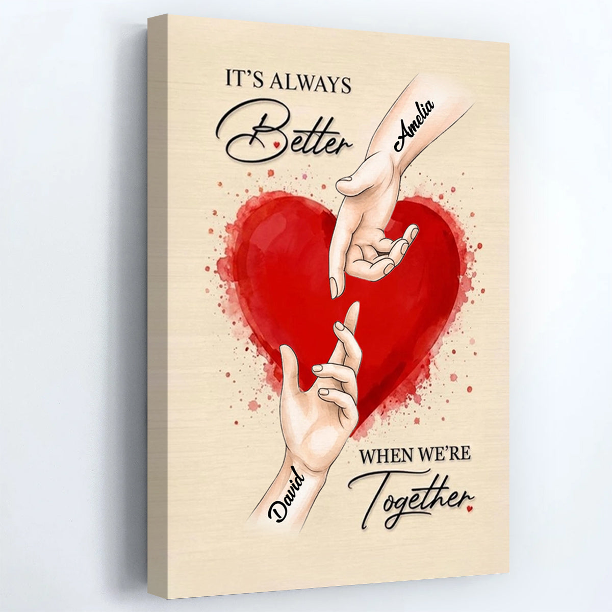 Custom Couple Canvas Wall Art for Couples with personalized design details for meaningful gifting