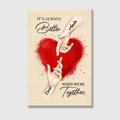 Custom Couple Canvas Wall Art personalization view for Couples