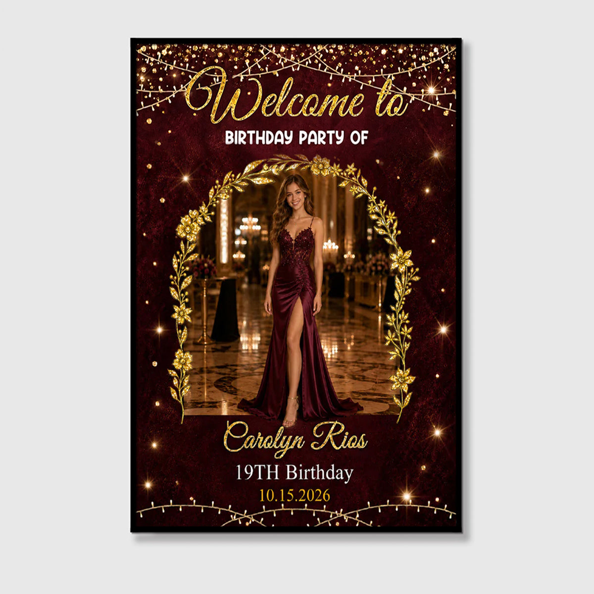 Welcome to Our Wedding Personalized Canvas / Poster - Custom Name and Date Wedding Decor Gift for Couple