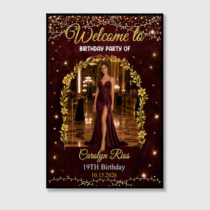 Welcome to Our Wedding Personalized Canvas / Poster - Custom Name and Date Wedding Decor Gift for Couple