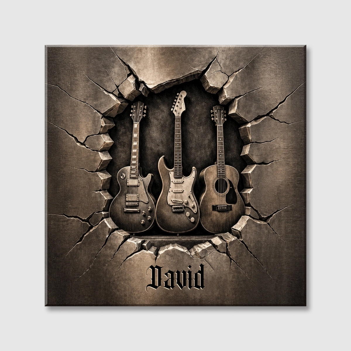 Personalized Music Gifts Canvas Print personalization view for Dad