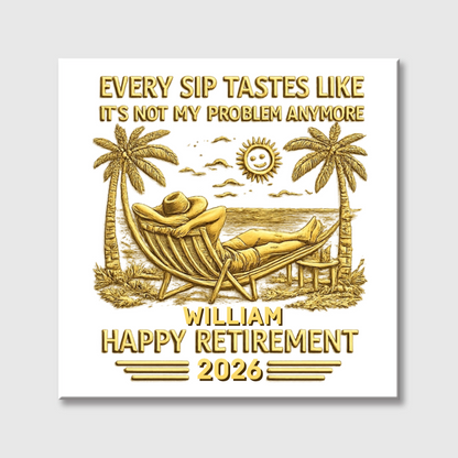 Custom Funny Retirement Canvas personalization view for Dad