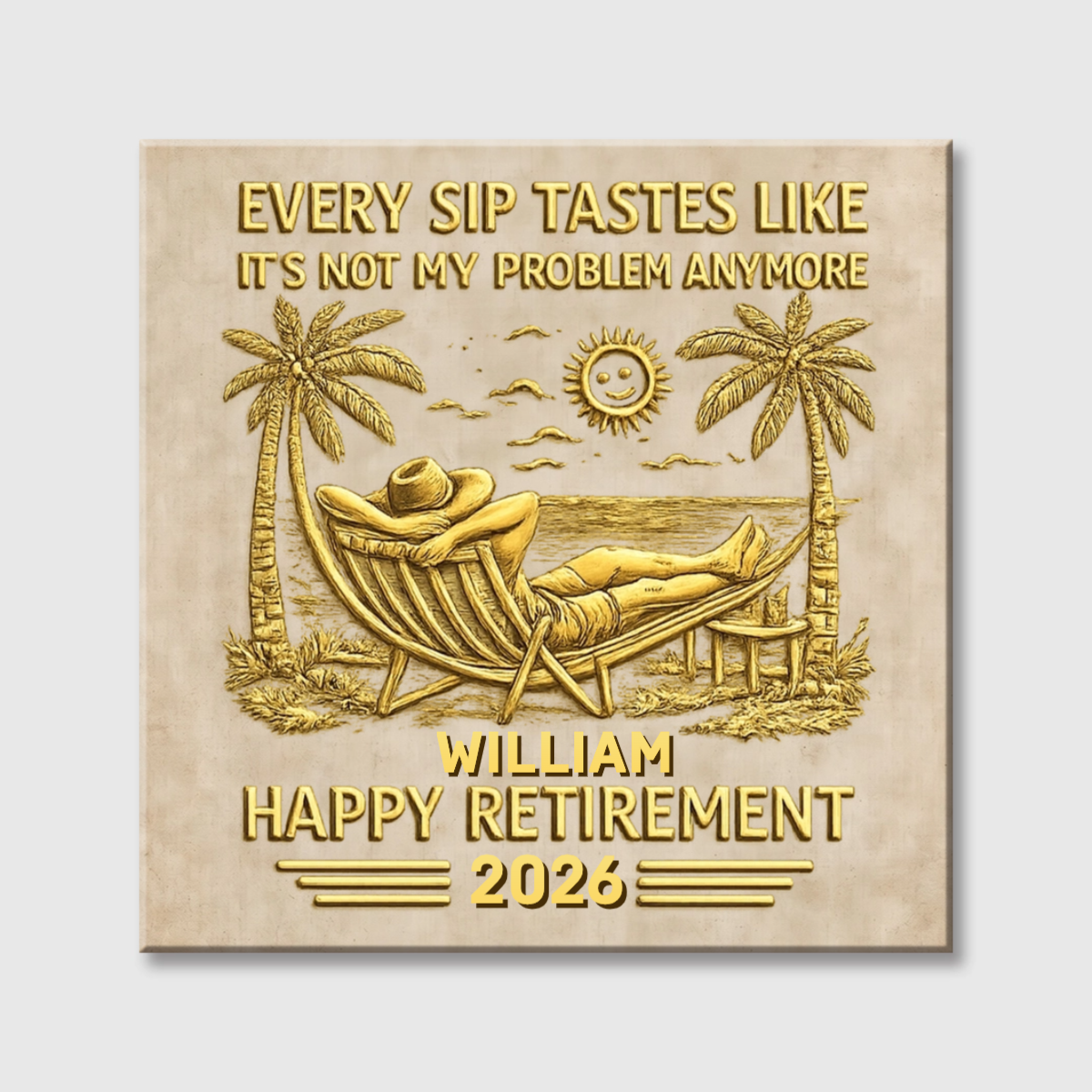 Canvas / Poster material and size view - Custom Funny Retirement Canvas