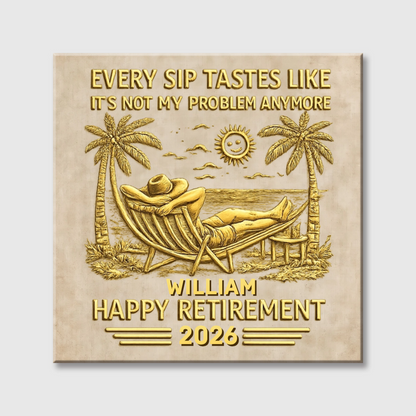 Canvas / Poster material and size view - Custom Funny Retirement Canvas