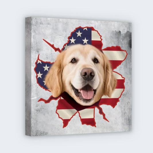 Personalized Peeking Pets Square Canvas - Custom Gift For Pet Lovers