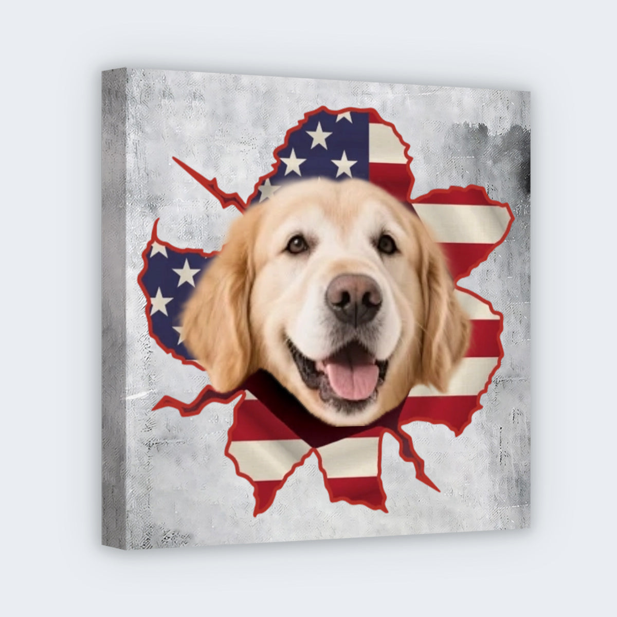 Personalized Peeking Pets Square Canvas - Custom Gift For Pet Lovers
