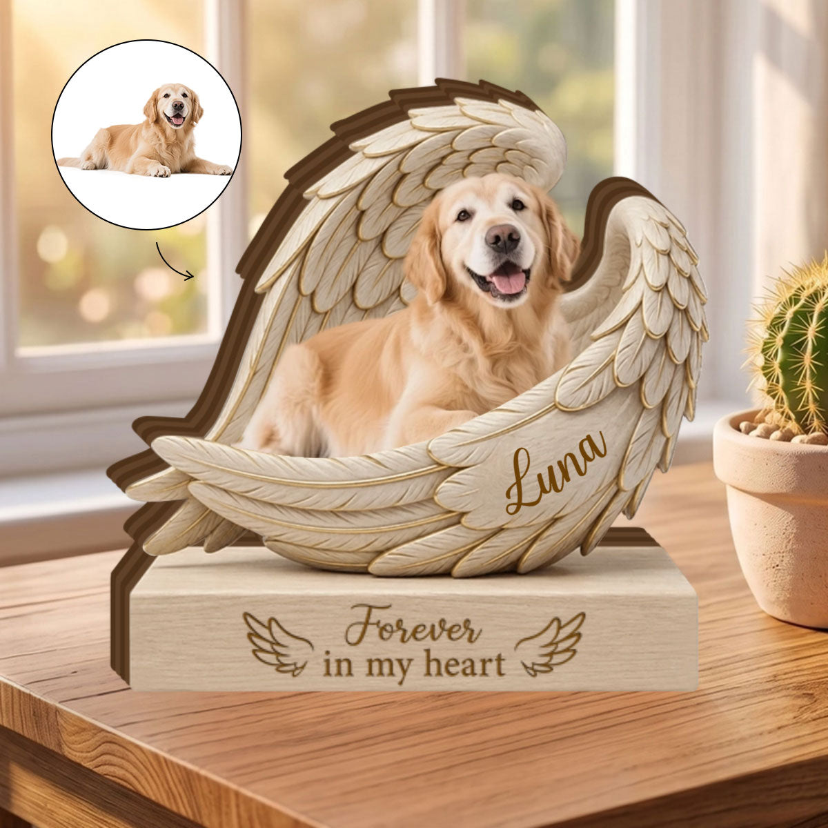 I Loved You Your Whole Life Pet Photo Wooden Block - Personalized Memorial Gifts