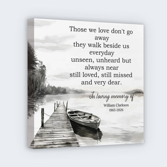 Personalized "In Loving Memory" Square Canvas - Custom Remembrance Gift for Loss of Loved One