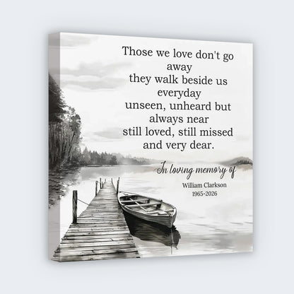Personalized "In Loving Memory" Square Canvas - Custom Remembrance Gift for Loss of Loved One