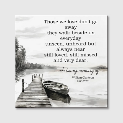 Personalized "In Loving Memory" Square Canvas - Custom Remembrance Gift for Loss of Loved One