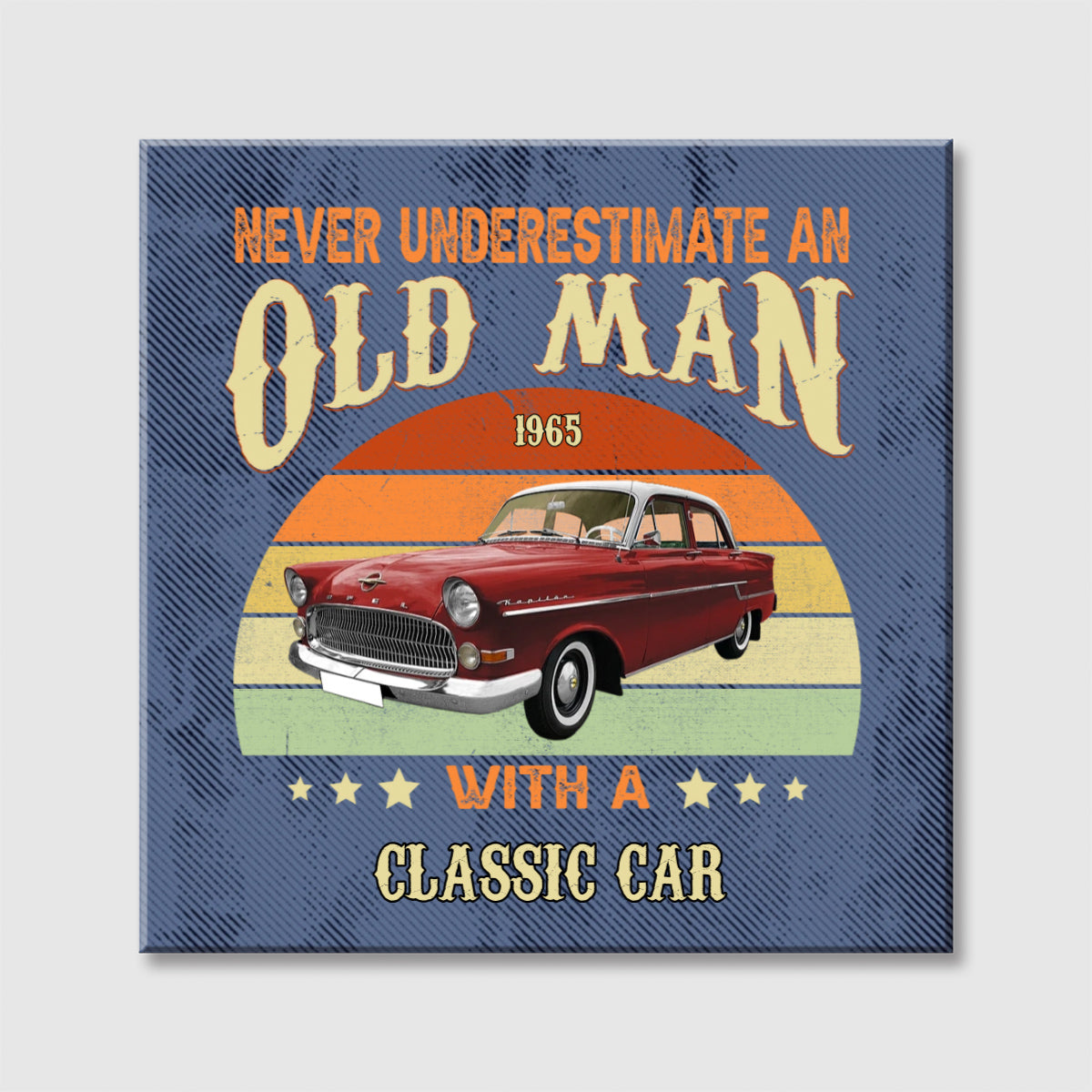 Custom Old Man Classic Car Canvas personalization view for Dad