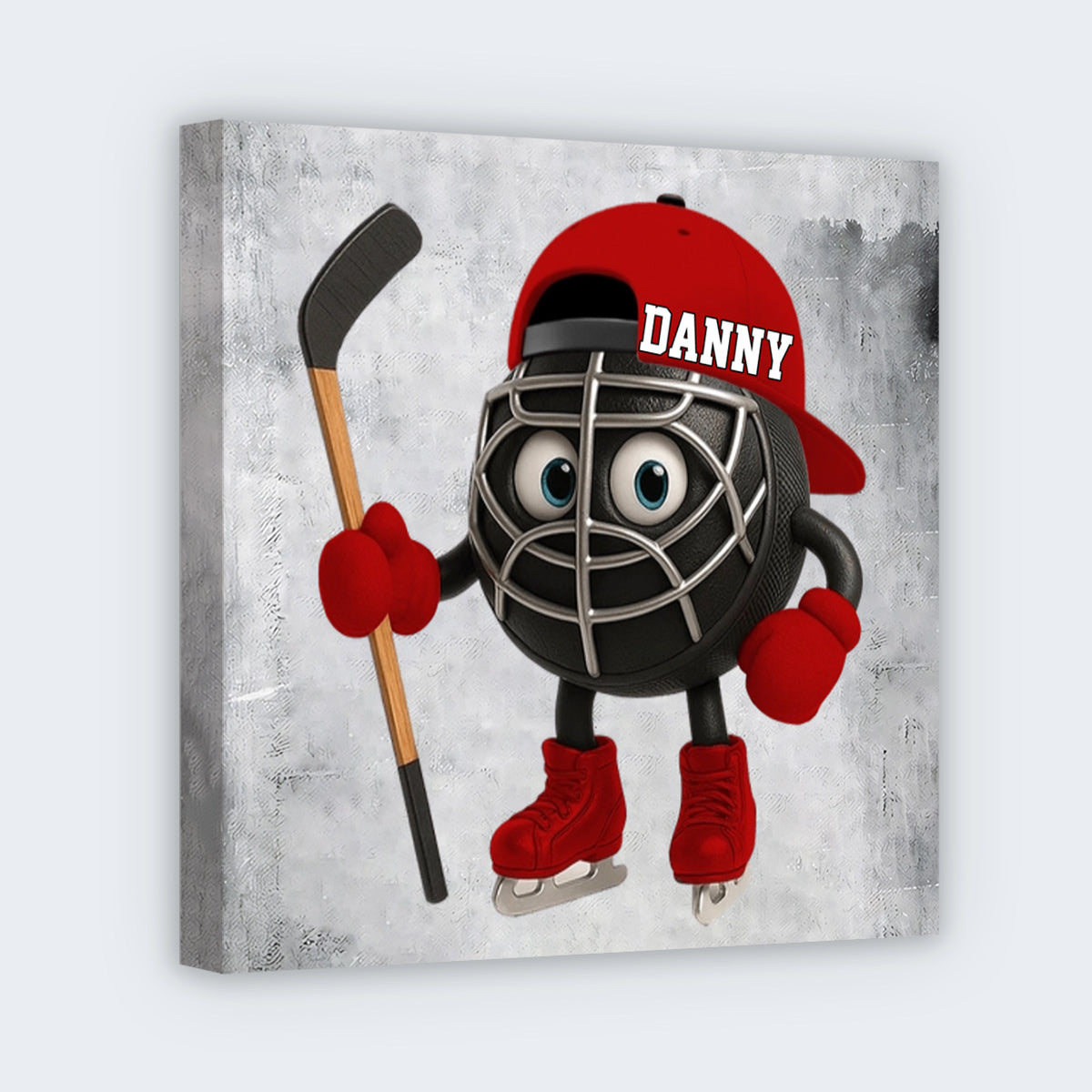 Personalized Hockey Square Canvas - Custom Wall Art Gift For Hockey Lovers