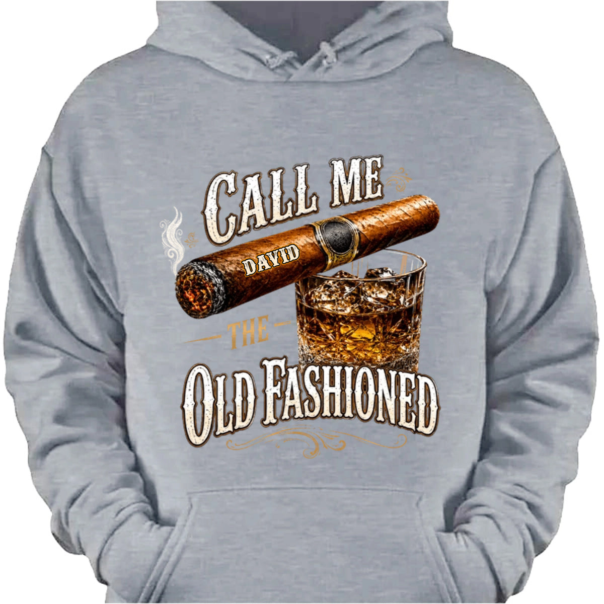 Personalized whiskey shirt featuring cigar and old fashioned graphic for dad or husband image 6