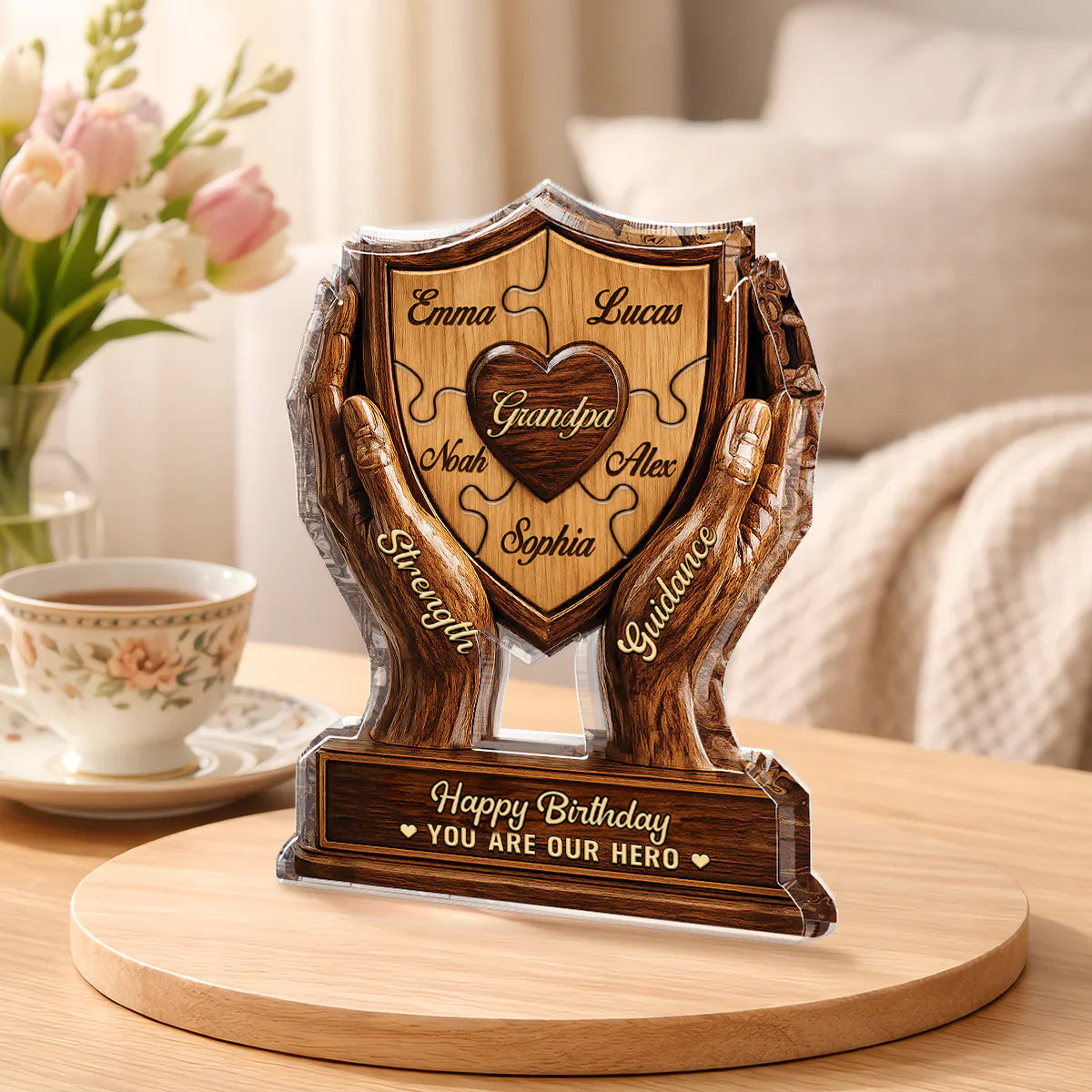 Personalized Dad Acrylic Plaque personalization view for Dad