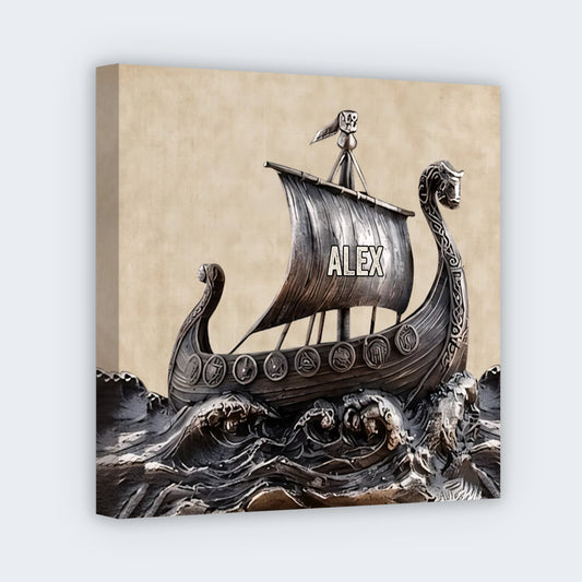 Viking Spirit - Personalized Viking Square Canvas