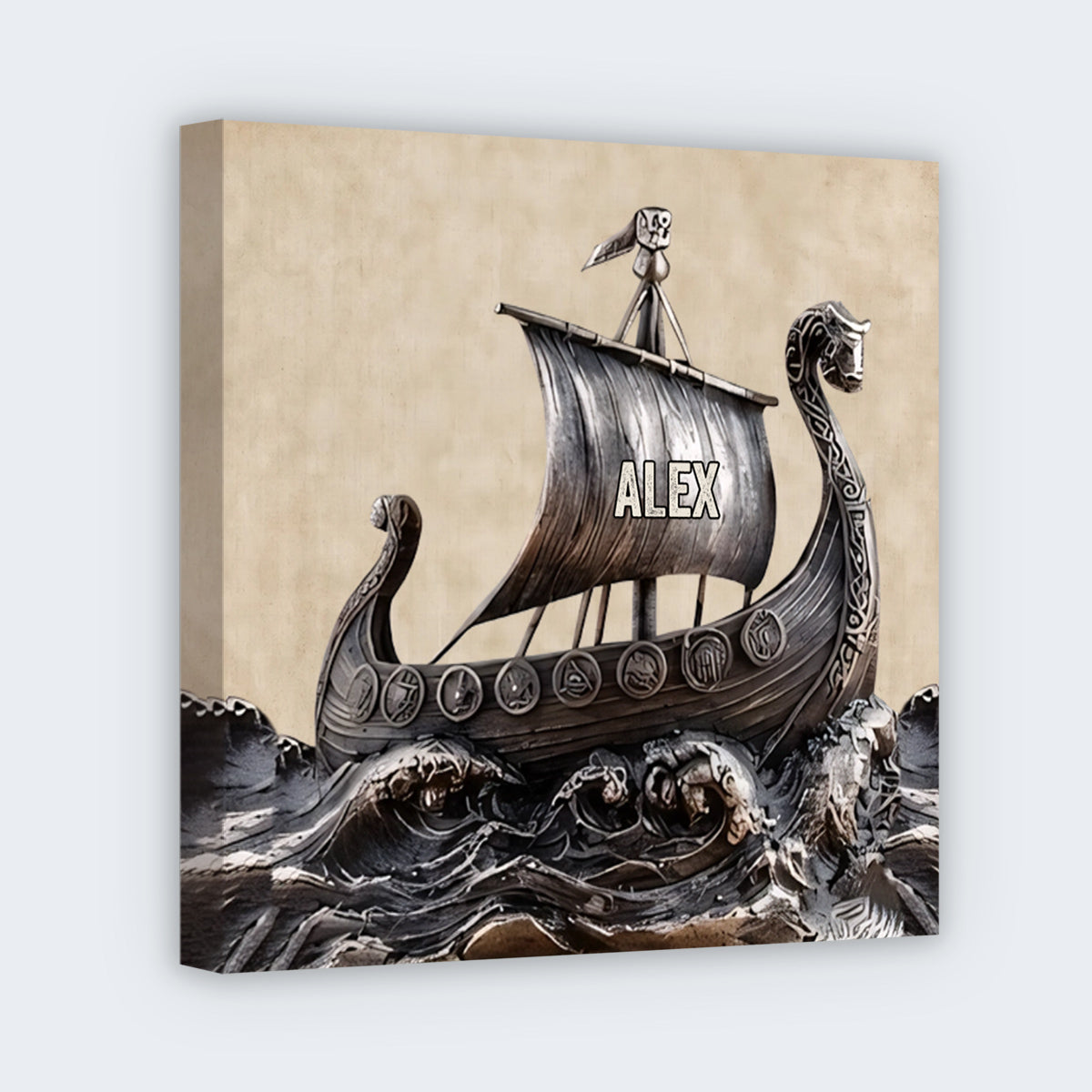 Viking Spirit - Personalized Viking Square Canvas