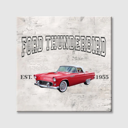 Custom Car Photo Square Canvas - Personalized Wall Art Gift