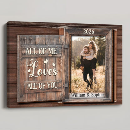 "God Knew My Heart Needed You" Personalized Photo Canvas / Poster - Custom Anniversary Gift for Couples