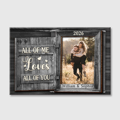 "God Knew My Heart Needed You" Personalized Photo Canvas / Poster - Custom Anniversary Gift for Couples