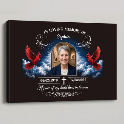 Personalized In Loving Memory Photo Canvas / Poster - Custom Remembrance Gift for Loss of Loved One