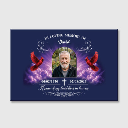 Personalized In Loving Memory Photo Canvas / Poster - Custom Remembrance Gift for Loss of Loved One