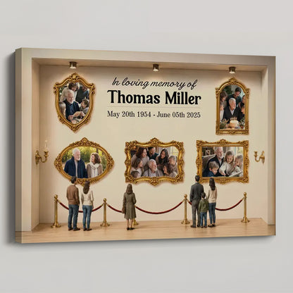 "Celebrating The Life Of" Personalized Memorial Canvas / Poster - Custom Loss of Loved One Remembrance Family Gift