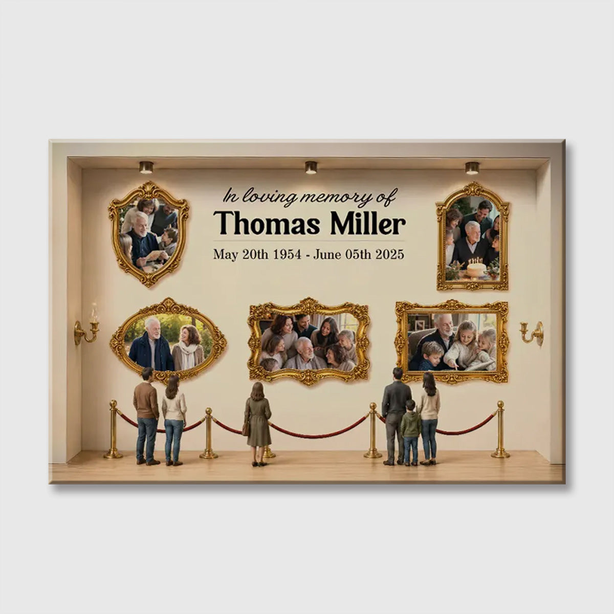 "Celebrating The Life Of" Personalized Memorial Canvas / Poster - Custom Loss of Loved One Remembrance Family Gift